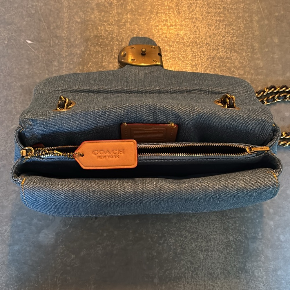 Quilted Denim Coach Tabby 26 - Picture 7 of 13